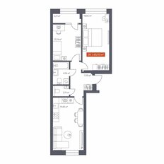 Квартира 65,9 м², 2-комнатная - изображение 2