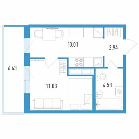 Квартира 30,5 м², 1-комнатная - изображение 1