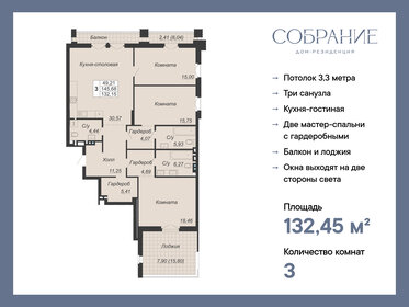 141,2 м², 3-комнатная квартира 52 244 000 ₽ - изображение 67