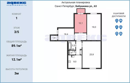 49,2 м², 3 комнаты 10 500 000 ₽ - изображение 72