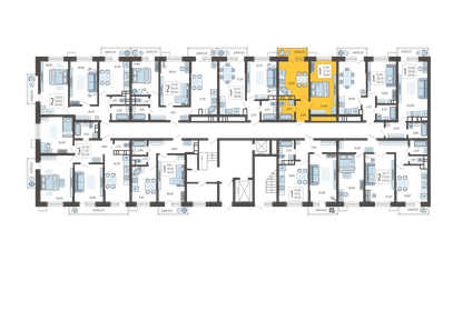 45,4 м², 1-комнатная квартира 5 400 000 ₽ - изображение 39