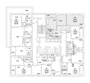 59,6 м², 2-комнатная квартира 16 060 671 ₽ - изображение 31