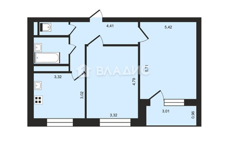 Квартира 56,1 м², 2-комнатная - изображение 1