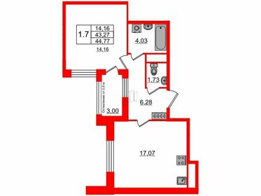 40,3 м², 1-комнатная квартира 7 400 000 ₽ - изображение 91