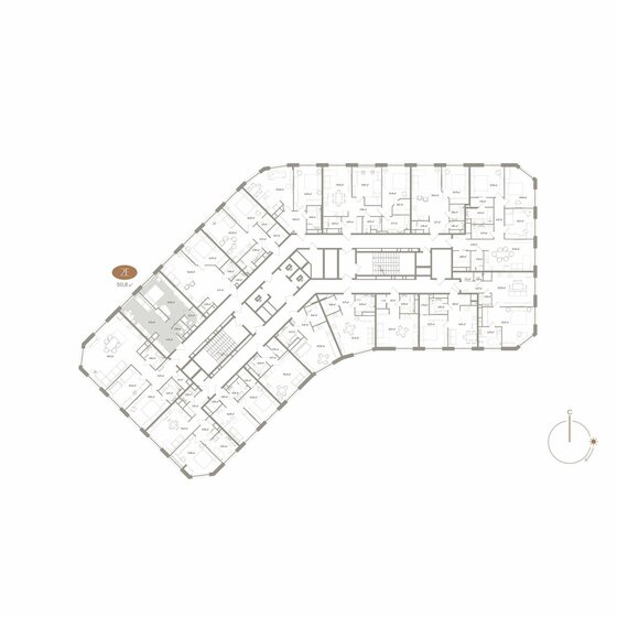 53,1 м², 2-комнатная квартира 39 124 100 ₽ - изображение 119