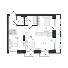 65,2 м², 3-комнатная квартира 11 400 000 ₽ - изображение 19