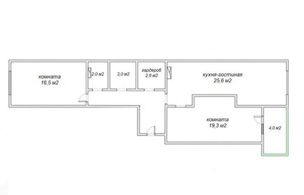 Квартира 76 м², 2-комнатные - изображение 1