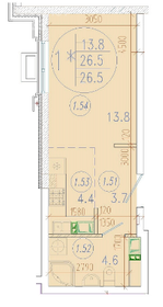 26,5 м², квартира-студия 8 500 000 ₽ - изображение 19