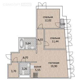73 м², 3-комнатная квартира 13 500 000 ₽ - изображение 61