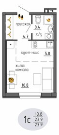 Квартира 23,9 м², студия - изображение 1