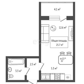 Квартира 25,7 м², студия - изображение 2