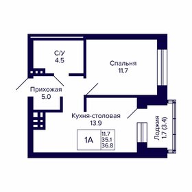 37,7 м², 1-комнатная квартира 3 500 000 ₽ - изображение 62