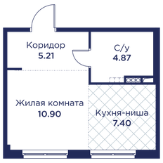 Квартира 28,4 м², студия - изображение 3