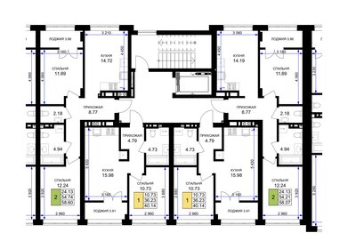 Квартира 58,6 м², 2-комнатная - изображение 1