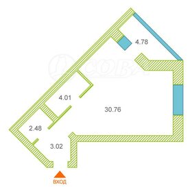 Квартира 41,2 м², студия - изображение 1