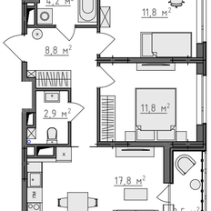 Квартира 59,1 м², 2-комнатная - изображение 2