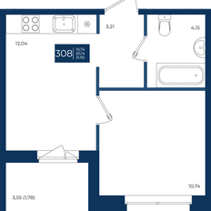 Квартира 31,9 м², 1-комнатная - изображение 3