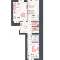 Квартира 85,2 м², 3-комнатная - изображение 4