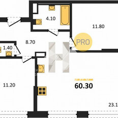 Квартира 60,3 м², 2-комнатная - изображение 2