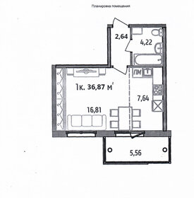 Квартира 36,9 м², 1-комнатная - изображение 2