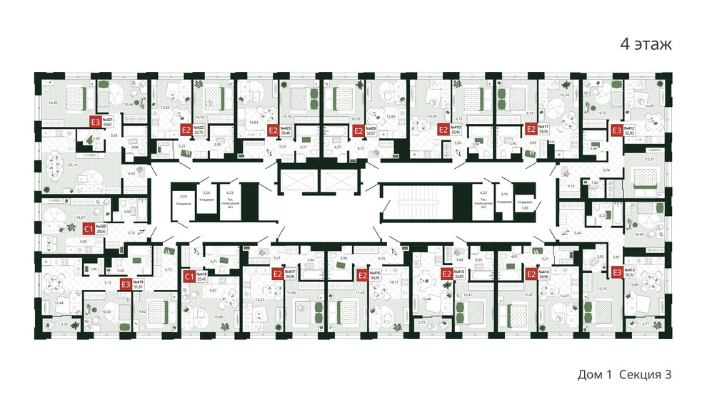 28,7 м², квартира-студия 4 127 040 ₽ - изображение 23