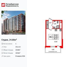 Квартира 24,9 м², студия - изображение 1