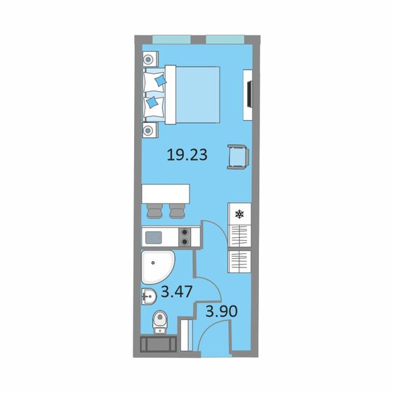 25 м², апартаменты-студия 5 190 000 ₽ - изображение 89