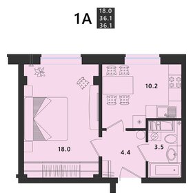 Квартира 36,1 м², 1-комнатная - изображение 1