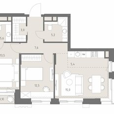 Квартира 72,1 м², 3-комнатная - изображение 2