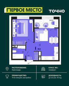 Квартира 39,2 м², 1-комнатная - изображение 1