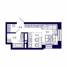 Квартира 25,9 м², студия - изображение 2