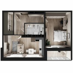 Квартира 49,9 м², 1-комнатная - изображение 3