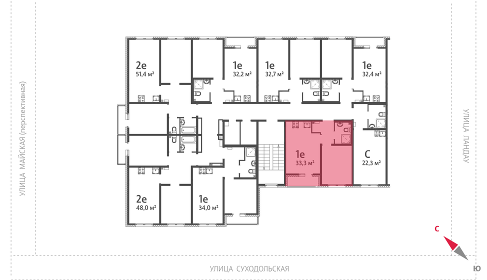 46 м², 1-комнатная квартира 7 522 220 ₽ - изображение 36