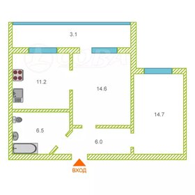 Квартира 53 м², 2-комнатная - изображение 4