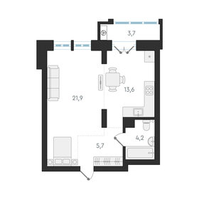 Квартира 45,4 м², 1-комнатная - изображение 1