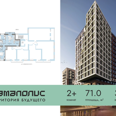 Квартира 71 м², 2-комнатная - изображение 2