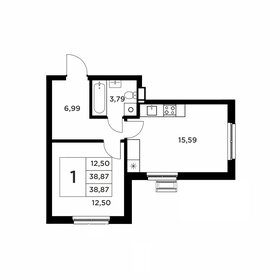 Квартира 38,9 м², 1-комнатная - изображение 1