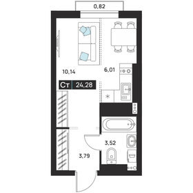 Квартира 24,3 м², студия - изображение 1