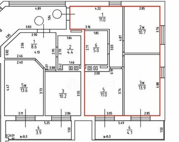 Квартира 55,7 м², 2-комнатная - изображение 1