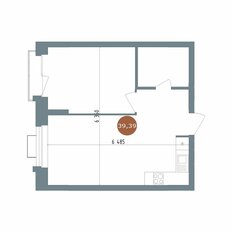 Квартира 39,4 м², 1-комнатная - изображение 2