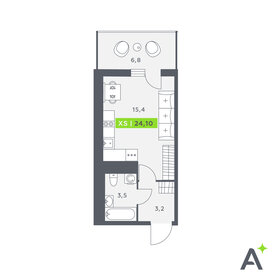 Квартира 24,1 м², студия - изображение 1