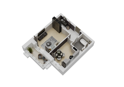 Квартира 37,3 м², 1-комнатная - изображение 3