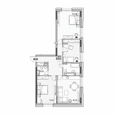 Квартира 95,4 м², 3-комнатная - изображение 2
