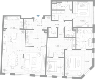 Квартира 186,2 м², 2-комнатная - изображение 2
