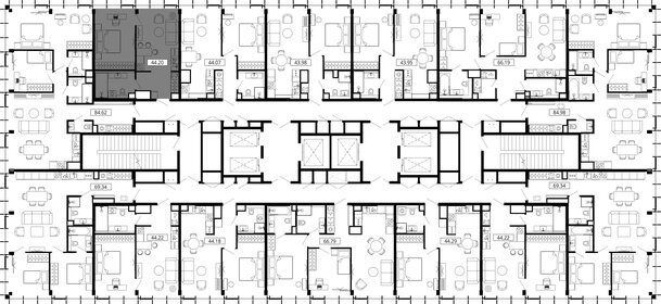 Квартира 43,9 м², 1-комнатная - изображение 3