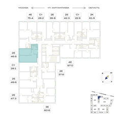 Квартира 46,6 м², 2-комнатная - изображение 2