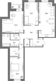 Квартира 122,5 м², 3-комнатная - изображение 1
