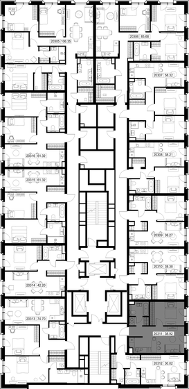 46 м², 1-комнатная квартира 32 388 876 ₽ - изображение 30