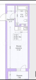 Квартира 26 м², студия - изображение 1