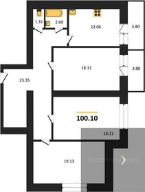 Квартира 100,1 м², 3-комнатная - изображение 1